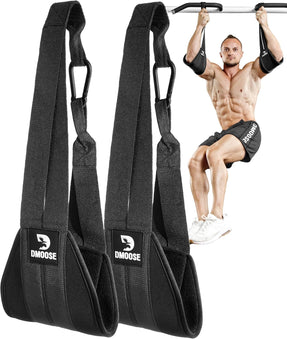 DMoose Fitness Hanging Ab Straps - Soft Padded Straps for Core Workouts