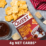 Quest Nutrition BBQ Protein Chips, 19g Protein, 4g Net Carb, Gluten Free, 1.1 oz (Pack of 12)