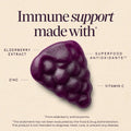 Nature's Way Sambucus Kids Elderberry Immune Gummies with Black Elderberry Extract, Daily Immune Support Gummy with Vitamin C and Zinc for Children Ages 2+*, 60 Gummies