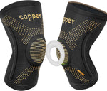 Copper Knee Braces for Men and Women (2 pack) -Knee Supports Copper Compression Knee Sleeve for Knee Pain, Arthritis, Sports and Recovery Support (Large)