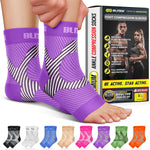 Compression Socks for Plantar Fasciitis and Ankle Pain Relief Black L-XL