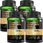 4-in-1 Turmeric Joint Support Supplements with Garlic and BioPerine - 2360 mg High Potency Herbal Blend for Mobility, Everyday Flexibility, Digestive Comfort, and Active Aging Support (120ct)