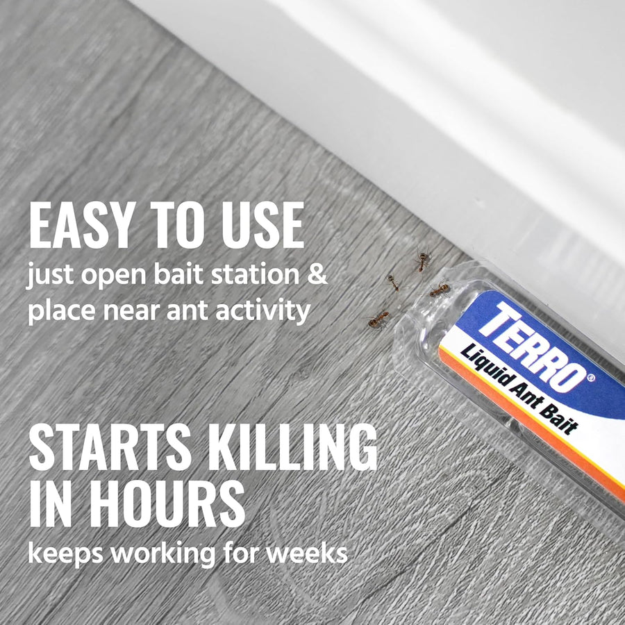 TERRO Ant Killer Bait Stations T300B - Liquid Bait to Eliminate Ants - 12 Count Stations for Effective Indoor Ant Control