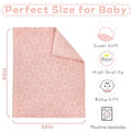 Yurhap Fleece Baby Blanket Heart Checkered Blanket, Ultra Soft Cozy Baby Blankets for Girls Boys, Fluffy Infant Toddler Newborn Receiving Blankets for Crib Stroller 30”×40” (Light Pink)