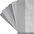 Premium Kitchen Towels (20”x 28”, 6 Pack) | Large Cotton Kitchen Hand Towel | Flat & Terry Dish Cloths | Highly Absorbent Tea Towels Set with Hanging Loop | Gray