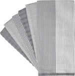 Premium Kitchen Towels (20”x 28”, 6 Pack) | Large Cotton Kitchen Hand Towel | Flat & Terry Dish Cloths | Highly Absorbent Tea Towels Set with Hanging Loop | Gray