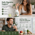 Elevana Gut Health Capsules supplement bottle lifestyle image